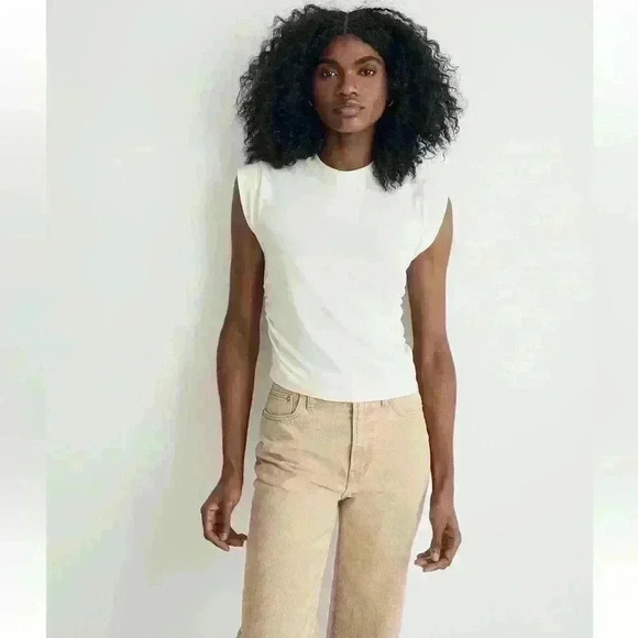 Madewell Side-Cinch Muscle Tee in Lighthouse Size Small - Picture 1 of 8